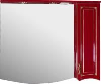 Зеркало-шкаф ASB-Woodline Эмили 105 красное, патина золото