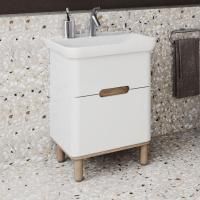 Тумба с раковиной VitrA Sento 65 с LED подсветкой, матовый белый