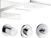 Душевой комплект Hansgrohe Raindance Rainfall 180 AIR 2jet 28433400 хром/белый