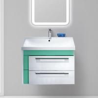 Тумба с раковиной Iddis Color Plus 60 белая, мятная