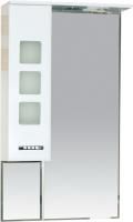 Зеркало-шкаф Misty Квадро 60 L белая эмаль, с подсветкой