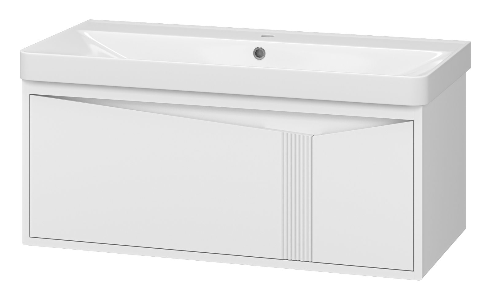 Тумба с раковиной Brevita Cascade 100 подвесная