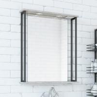 Зеркало Sanflor Бруклин 60, бетон пайн, экзотик, с подсветкой