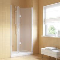 Душевая дверь в нишу Vegas Glass GPS LUX 75 01 10 R профиль белый, стекло сатин