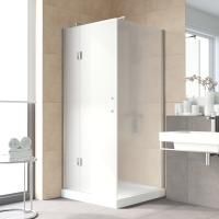 Душевой уголок Vegas Glass AFP-Fis LUX 120 08 10 L профиль глянцевый хром, стекло сатин