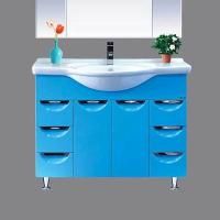 Тумба под раковину Misty Жасмин 105 голубая эмаль, 6 ящиков
