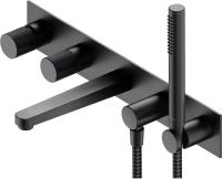 Смеситель для ванны Omnires Contour CT8037/1AT с внутренней частью, антрацит