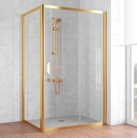 Душевой уголок Vegas Glass ZP+ZPV 120*70 09 01 профиль золото, стекло прозрачное