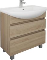 Тумба с раковиной Owl 1975 Eland 75 напольная, дуб сонома