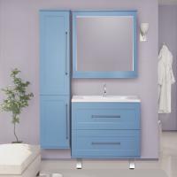 Мебель для ванной Misty Марта 80 напольная, голубая матовая