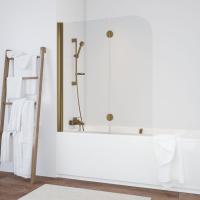 Шторка на ванну Vegas Glass E2V 120 05 crystalvision L профиль бронза, стекло crystalvision