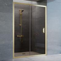 Душевая дверь в нишу Vegas Glass ZP 135 09 05 профиль золото, стекло бронза