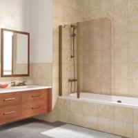 Шторка на ванну Vegas Glass E2V LUX ST 115 05 05 L профиль бронза, стекло бронза