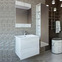 Мебель для ванной Sanflor Чикаго 60, подвесная, дуб крафт белый