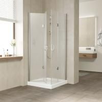 Душевой уголок Vegas Glass 2GPS LUX 90 08 10 профиль глянцевый хром, стекло сатин