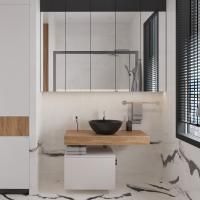 Мебель для ванной VitrA Ольборг 50: столешница 100 без отверстий, дуб французский + тумба 50