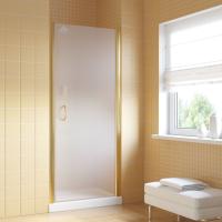 Душевая дверь в нишу Vegas Glass EP LUX 65 09 10 R профиль золото глянцевое, стекло сатин