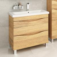 Тумба с раковиной Emmy Дакота 80 рустик соломенный