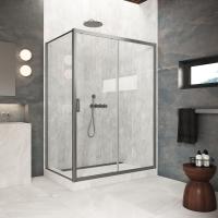 Душевой уголок Vegas Glass ZP+ZPV Protec 140*75 11 crystalvision, профиль оружейная сталь, стекло crystalvision