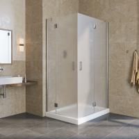 Душевой уголок Vegas Glass AFА-F LUX 110*90 08 10 R профиль глянцевый хром, стекло сатин