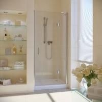 Душевая дверь в нишу Vegas Glass AFP LUX 120 08 crystalvision R профиль глянцевый хром, стекло crystalvision