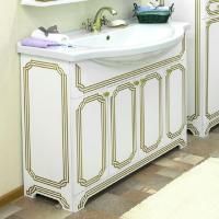 Тумба под раковину Sanflor Каир 100 белая, золотая патина