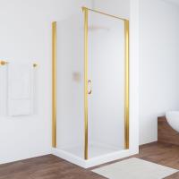 Душевой уголок Vegas Glass EP-Fis 80*120 09 10 R профиль золото глянцевое, стекло сатин
