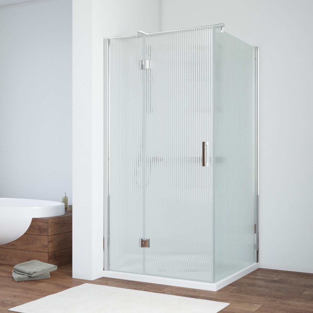 Душевой уголок Vegas Glass AFP-Fis TUR NOVO h1890 120*80 08 Moru L, профиль глянцевый хром, стекло Moru