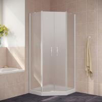 Душевой уголок Vegas Glass EFA-Pen LUX 90 01 10 профиль белый, стекло сатин