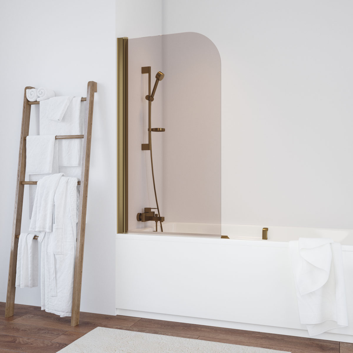 Шторка на ванну Vegas Glass EV 70 05 05, профиль бронза, стекло бронза