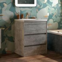 Тумба с раковиной Art&Max Family 60, напольная, Cemento Veneto