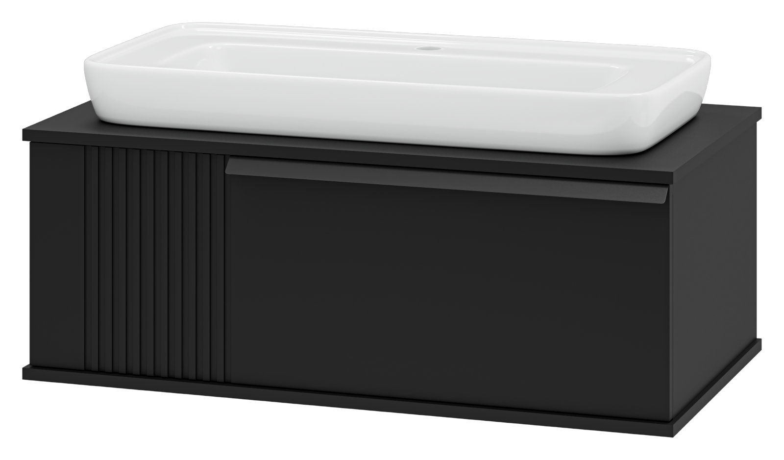 Тумба с раковиной Brevita Savoy 90 подвесная, черная