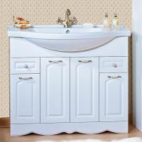 Тумба с раковиной Бриклаер Анна 100 белая