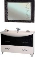 Мебель для ванной Bellezza Маргарита 120 белая с черным