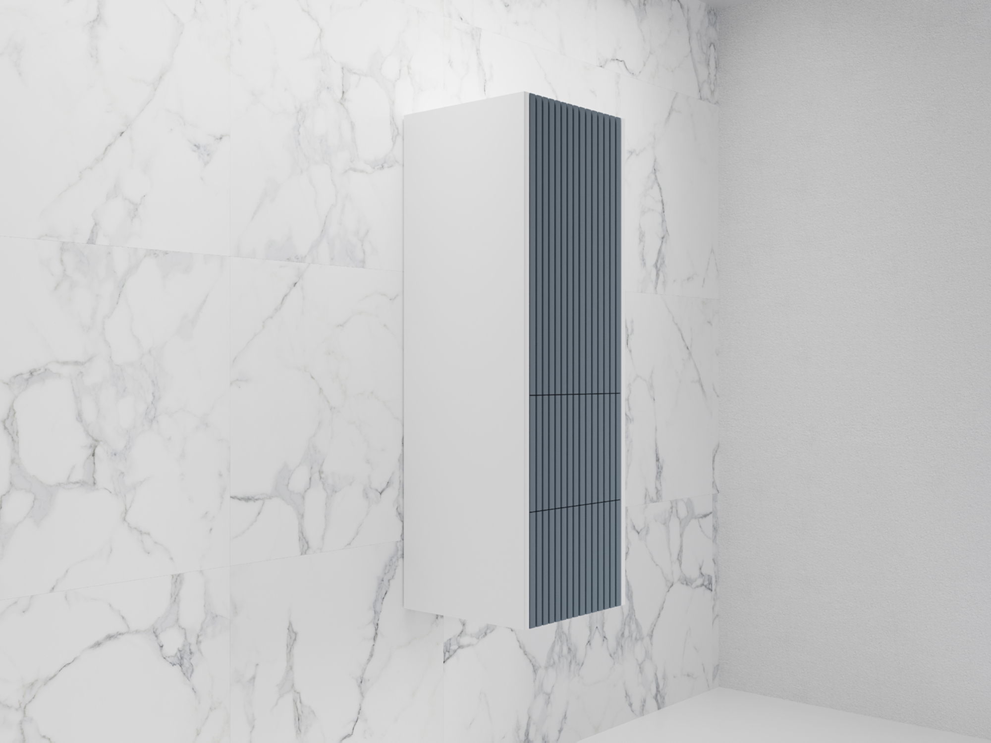 Шкаф-пенал Style Line Стокгольм 2 ящика подвесной, графит софт