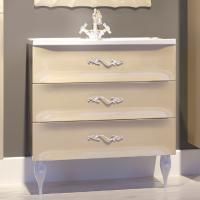 Тумба с раковиной Marka One Lumier 75Н vanilla