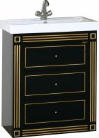 Тумба с раковиной Misty Venezia 75 черная патина