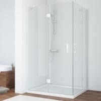 Душевой уголок Vegas Glass AFA-F 110*80 01 01 L профиль белый, стекло прозрачное