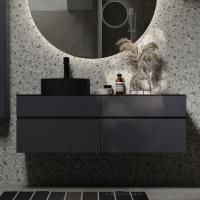 Тумба с раковиной Raval Decent 120 антрацит