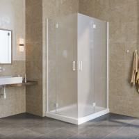 Душевой уголок Vegas Glass AFA-F LUX 110*90 01 10 R профиль белый, стекло сатин