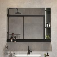 Зеркало Stworki Нюборг 100 с полкой, черное