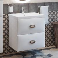 Тумба с раковиной Marka One Ovale 60П White