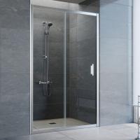 Душевая дверь в нишу Vegas Glass ZP 120 08 01 профиль глянцевый хром, стекло прозрачное