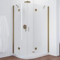 Душевой уголок Vegas Glass AFS-F 120*100 05 01 R профиль бронза, стекло прозрачное
