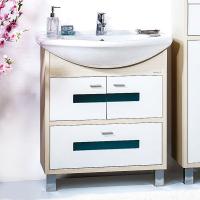 Тумба с раковиной Бриклаер Бали 75 светлая лиственница