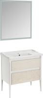 Мебель для ванной ASB-Woodline Лорена 80 белый/бежеый