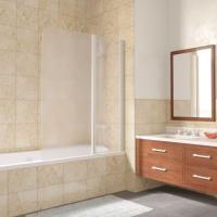 Шторка на ванну Vegas Glass E2V LUX ST 115 01 10 R профиль белый, стекло сатин