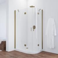 Душевой уголок Vegas Glass AFS-F 100*90 05 01 L профиль бронза, стекло прозрачное