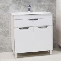 Тумба под раковину Aquaton Юта 80 белый/ясень фабрик