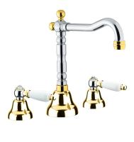 Смеситель для раковины Fiore Coloniale Sky Swarovski® 03CO0637, хром/золото